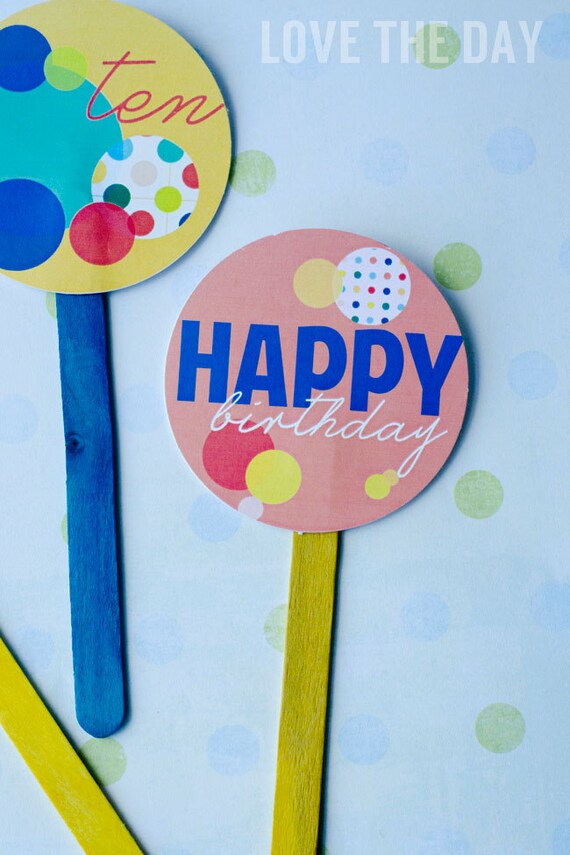 Polka Dot PRINTABLE Party Circles from Love The Day Il_570xn