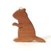 Groundhog Necklace Woodchuck Walnut Hand Cut Wood Animal Pendant Scroll Saw