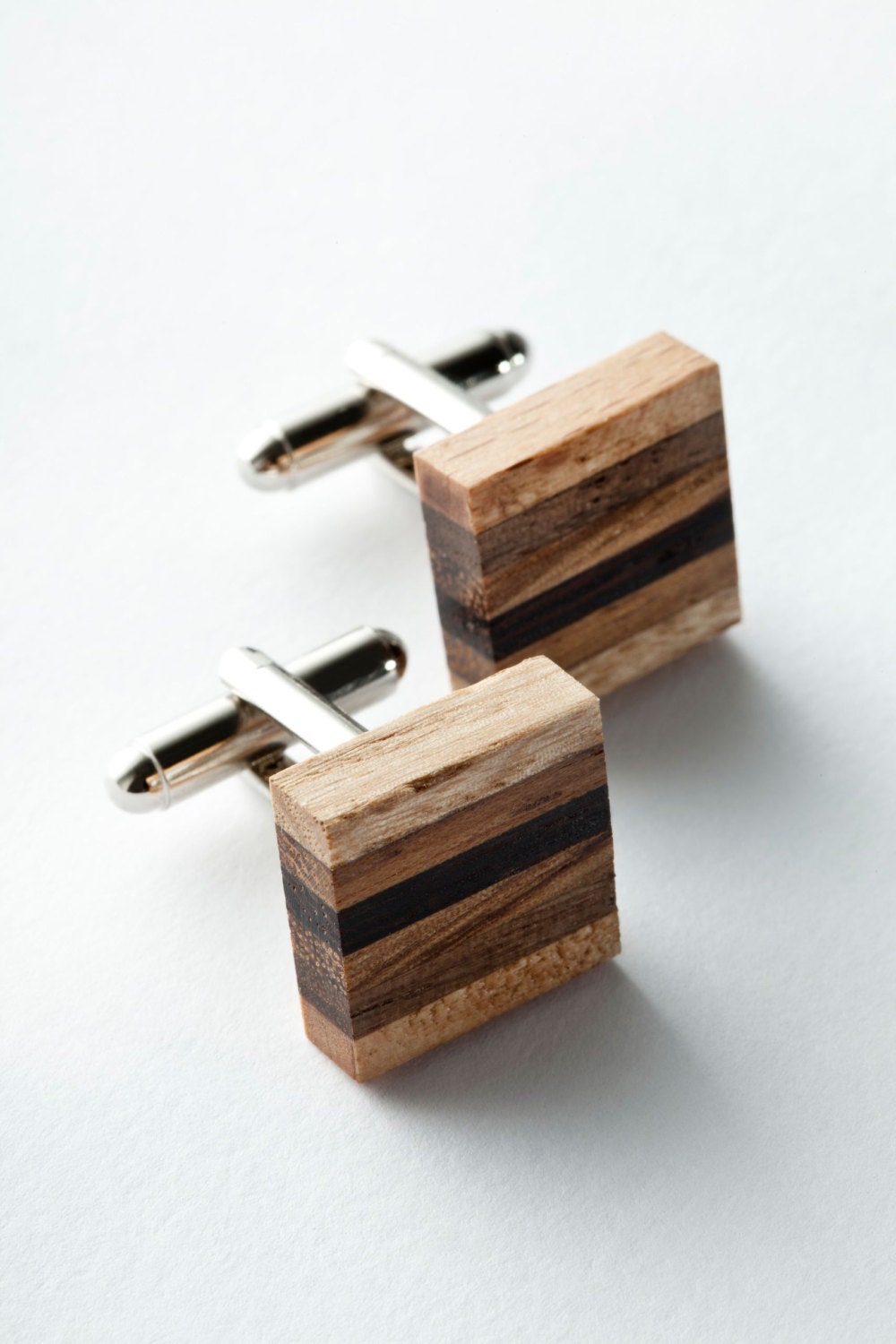 Wooden cufflinks 6 wood ply by 9design on Etsy