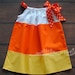 Candy Corn Dress Pillow Case Dress Halloween Dress Yellow Orange White Girls Toddler Dress Candycorn Pillowcase Dress Candy Corn Costume