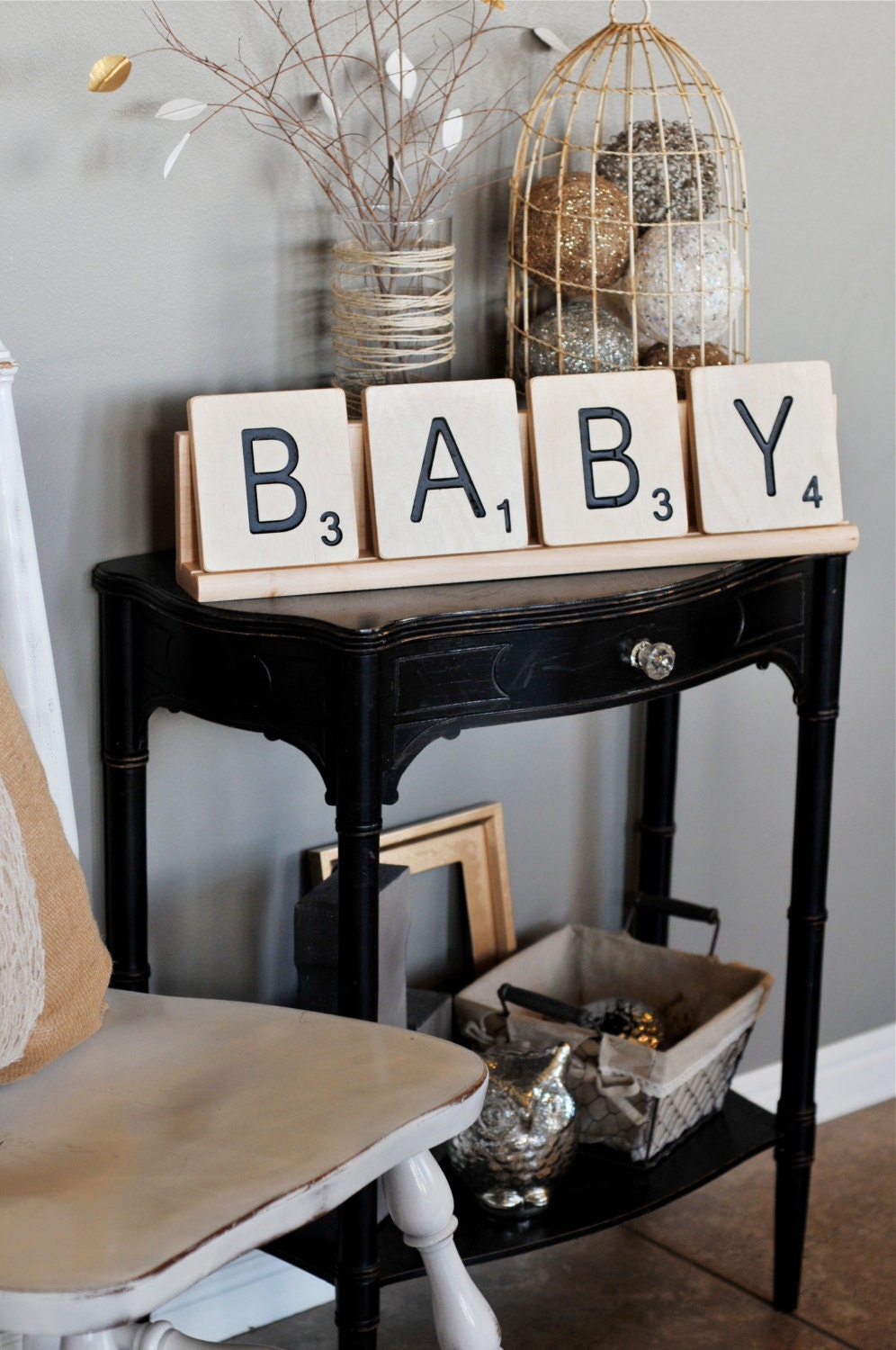 Large Scrabble Tiles Wall Art by RusticRefined on Etsy