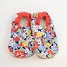 Flower Patch Bison Booties Size 0 to 6 Months Newborn Size 1 Ready to Ship baby gift girl floral