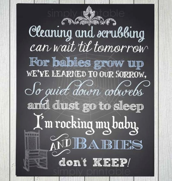 Cleaning and Scrubbing Poem for Baby Room Il_570xn