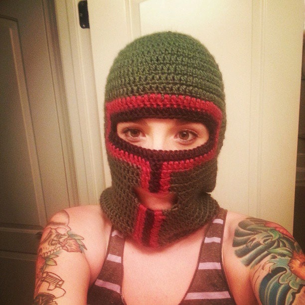 Crochet Boba Fett Ski Mask (Adult)