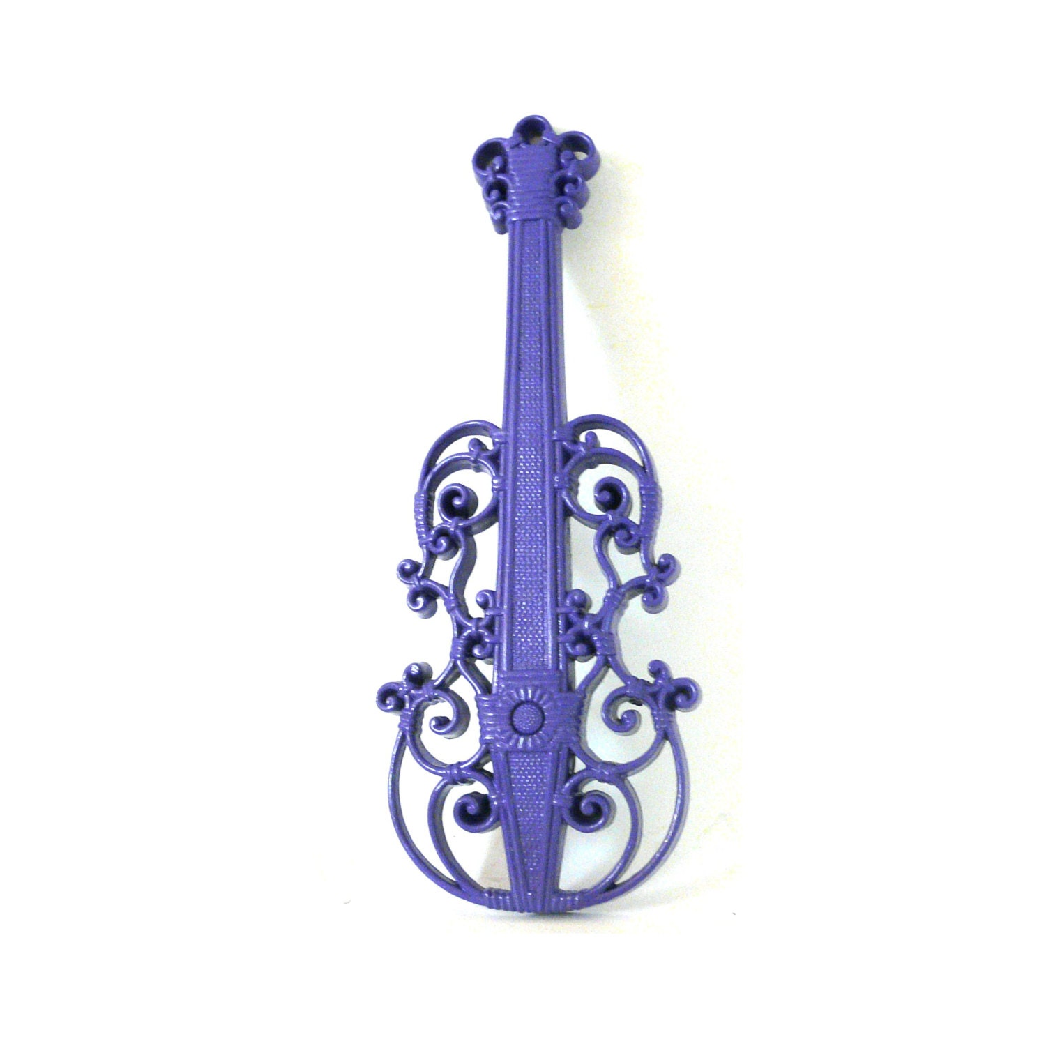 purple violin wall hanging wall art music upcycled by nashpop