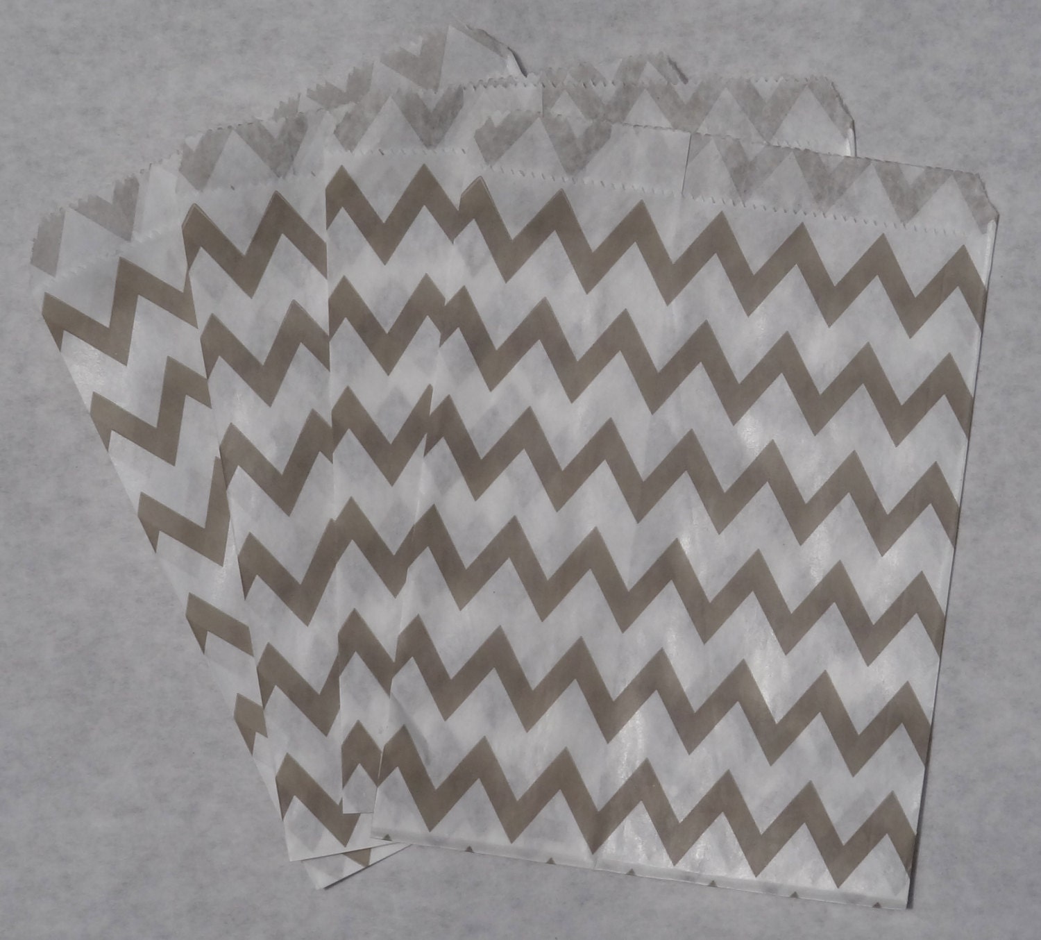 Grey Chevron Middy Favor Bags, 24 Pack Il_570xn
