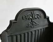 Cast Iron English Coal Basket. Fireplace Grate. Box. 1880. Victorian - owlsongvintage