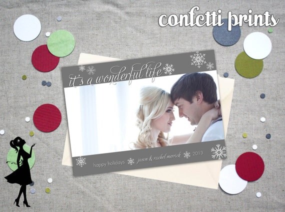 Holiday Photo Card - IT'S A WONDERFUL LIFE Printable Il_570xn