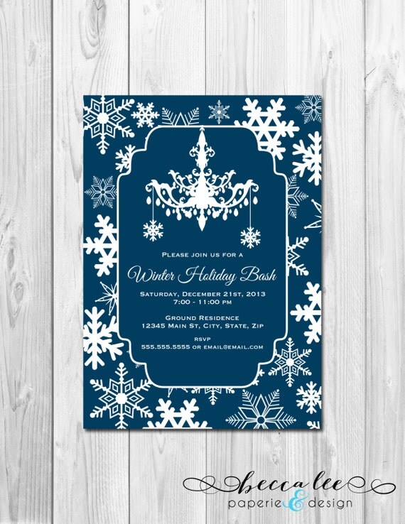 Winter Wonderland Bash - Holiday Party - Snowflake Chandelier - DIY - Printable Il_570xn
