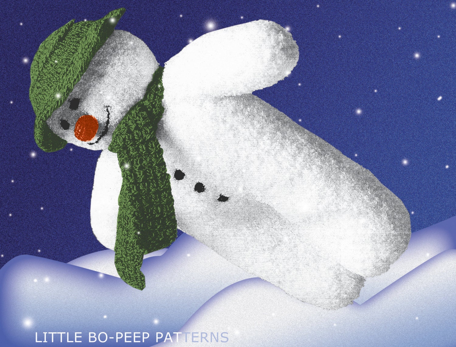 The Snowman Toy knitting pattern PDF by BoPeepStore on Etsy