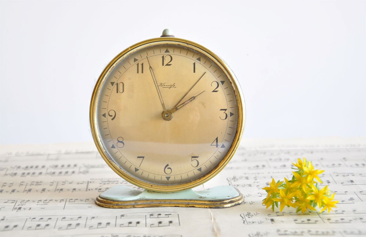 Reserved for Marcie. Antique Kienzle Alarm Clock - thelittlebiker