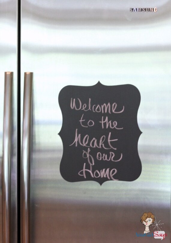 Items similar to Vinyl Chalkboard Refrigerator Decal for Stainless
