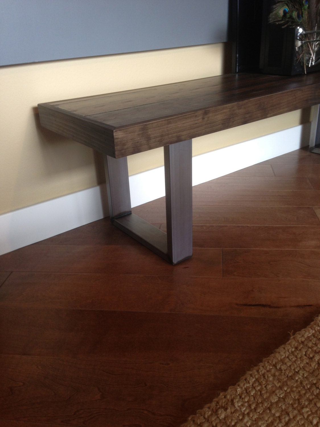 Bench Legs Raw Steel 1 Pair by UnionFurnishings on Etsy