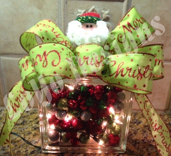 items similar to christmas glass block decorative glass items similar to christmas glass block decorative glass