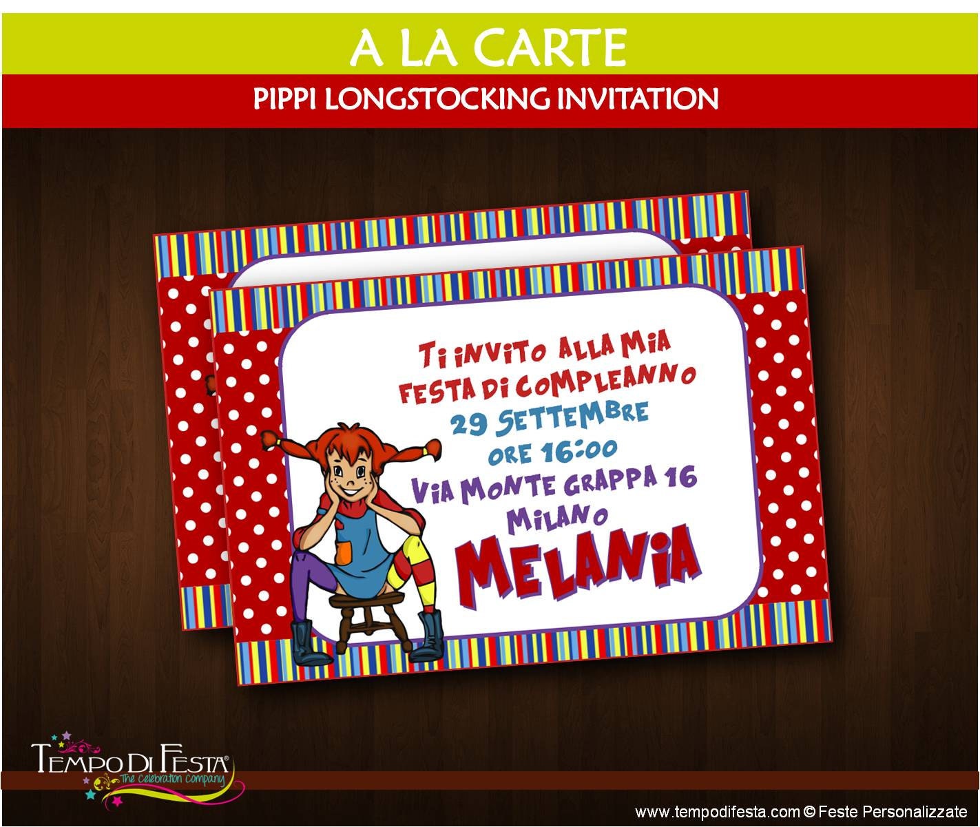Pippi Longstocking invitation Il_570xn