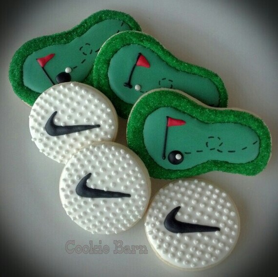 Golf Sport Themed Decorated Sugar Cookies by CookieBarn on Etsy