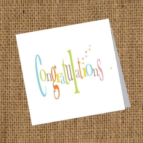 Items Similar To Congratulations Card On Etsy