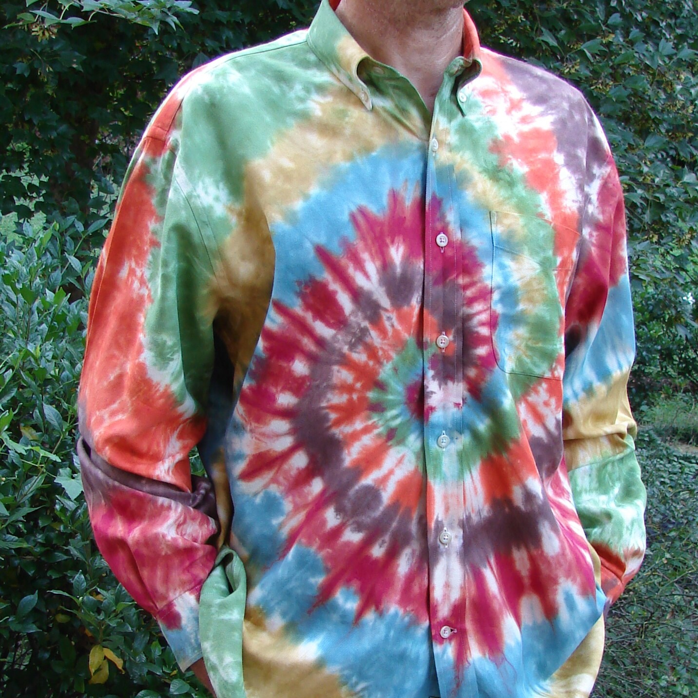 tie dye button up