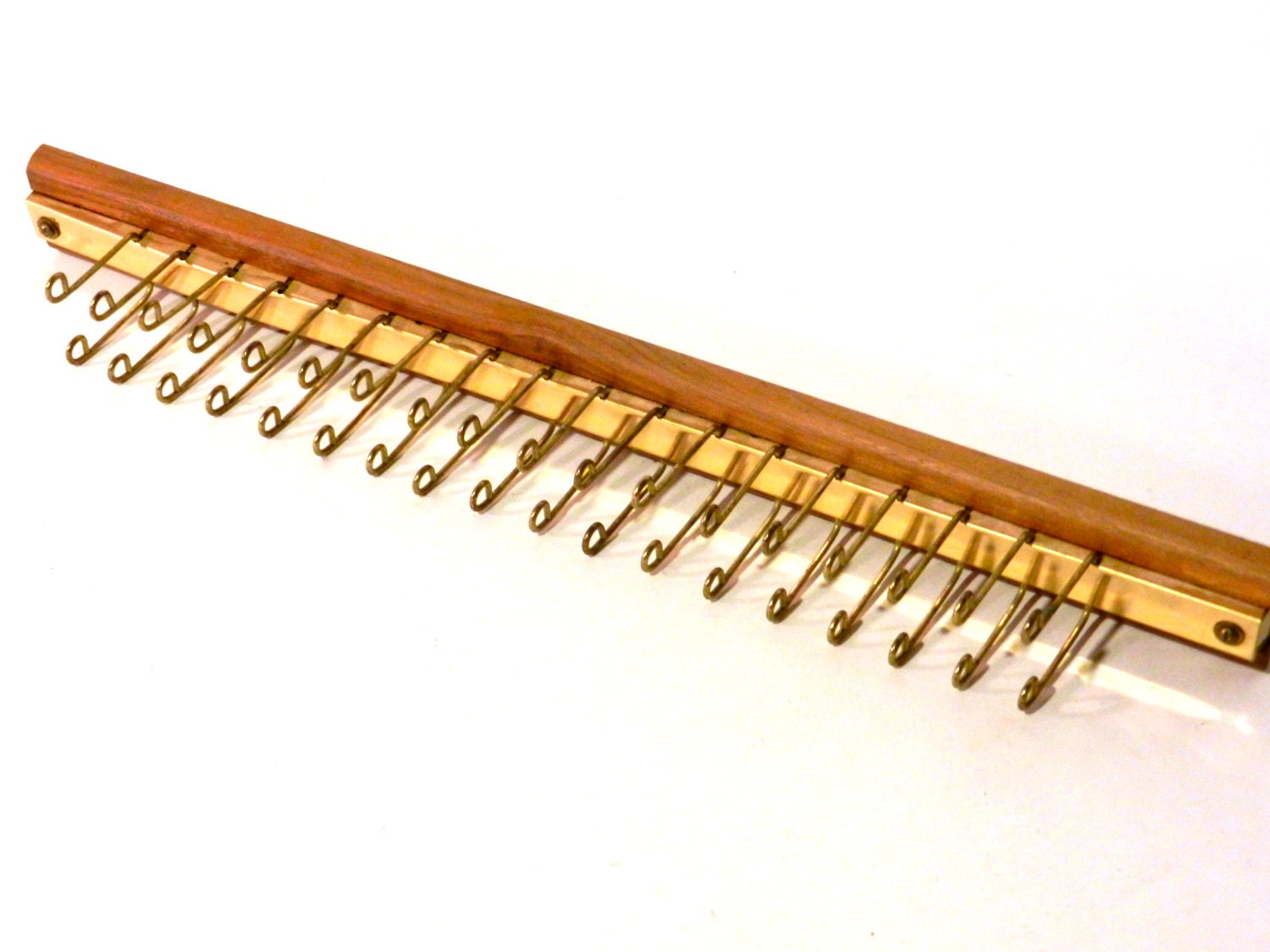 Vintage Tie Rack Wall Mounted by 1EyedJacks on Etsy