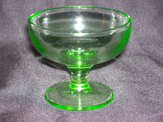 Items Similar To Green Depression Glass Footed Sherbert Dessert Cup On Etsy