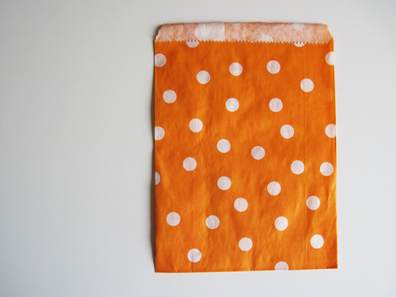 12 Orange DOT Designer Party Favor Bags, Weddings, Birthday, Showers Il_570xn