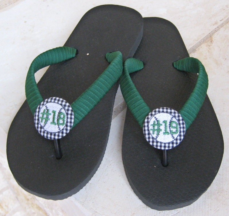 custom team flip flops