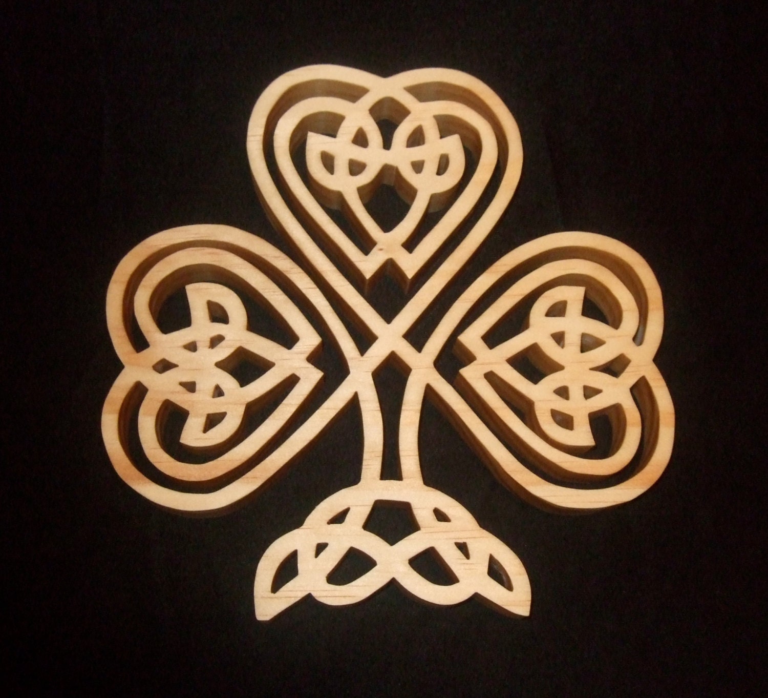 Items similar to Celtic knot clover. Hand cut with a scroll saw. Made