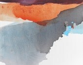 Large Abstract Landscape Painting, blue, coral/orange, grey, purple, 25 x 30" ORIGINAL fine art -- "The Winter Middle" - laurenadamsart Large Abstract Landscape Painting, blue, coral/orange, grey, purple, 25 x 30" ORIGINAL fine art -- "The Winter Middle" - laurenadamsart