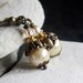 Golden Pearl Glass Bead Earrings - A.859