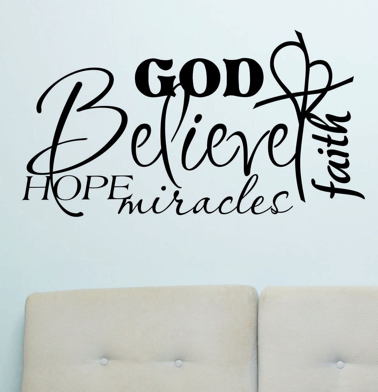 Vinyl Wall Lettering Words Quotes Religious by WallsThatTalk
