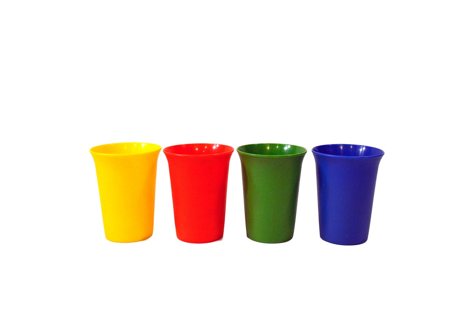 Vintage Tupperware Cups Set of 4 Plastic Tumbler by BananasDesign