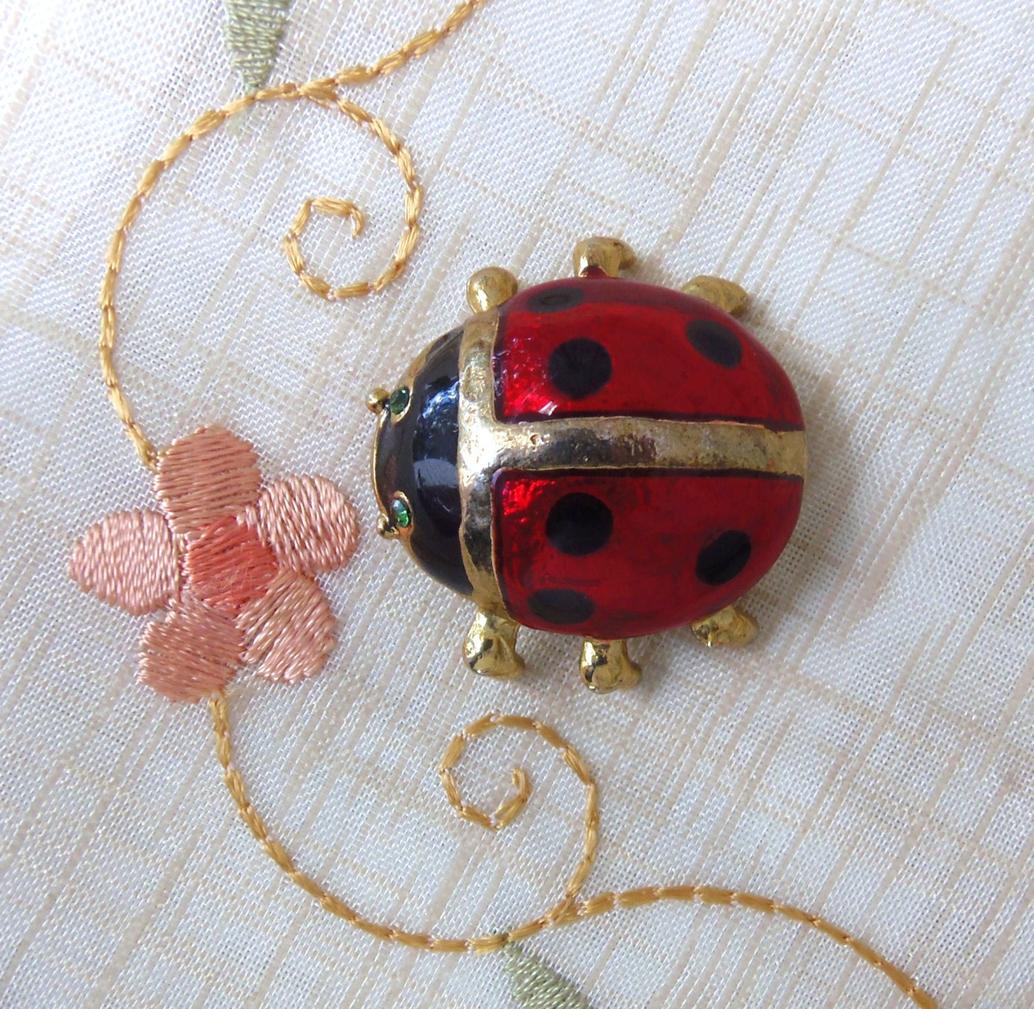 Items Similar To Ladybug Brooch Enameled Jewelry Lady Bug Costume Jewelry On Etsy 7821