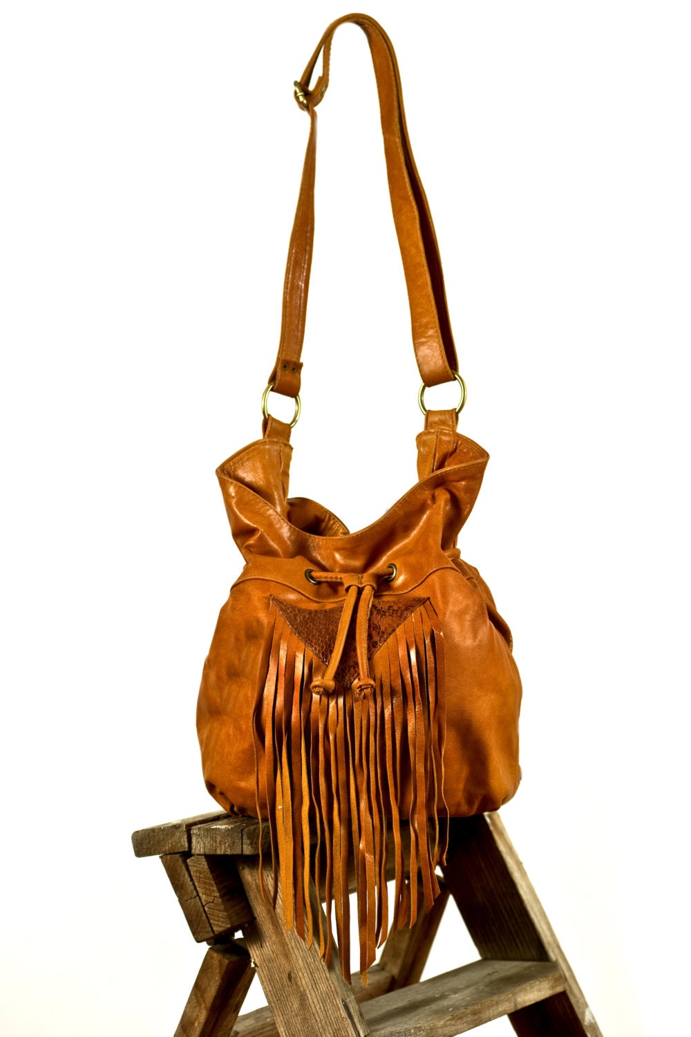 MIKAT Designer Handmade Genuine Snakeskin Leather Handbag Bucket Hip Drawstring Bag