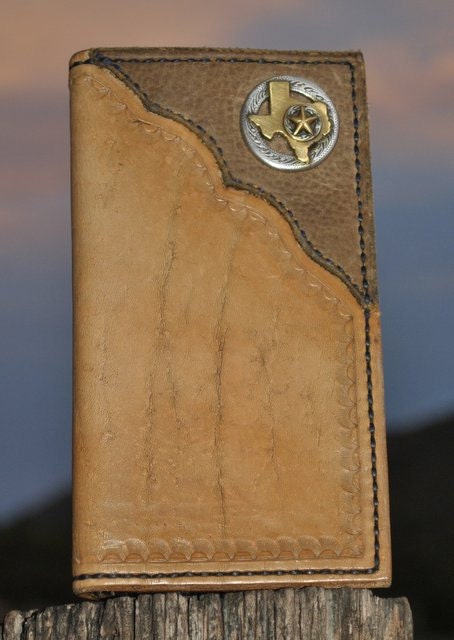 Roper Wallet Long Wallet Hand tooled leather by GiftsfromtheRanch