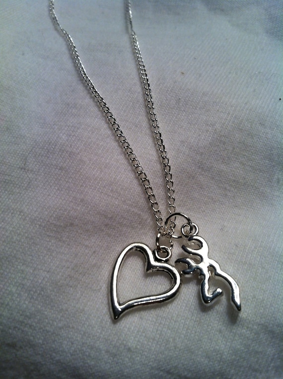 Silver Necklace Browning Necklace Hunting Accessory by SBandCTs