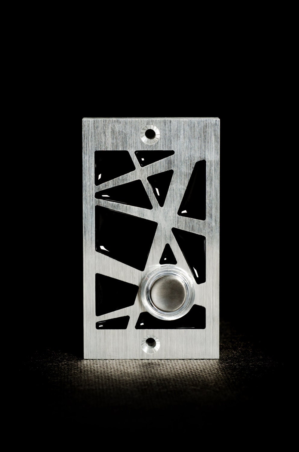 Modern Doorbell with Lighted Button by ModishMetalArt on Etsy