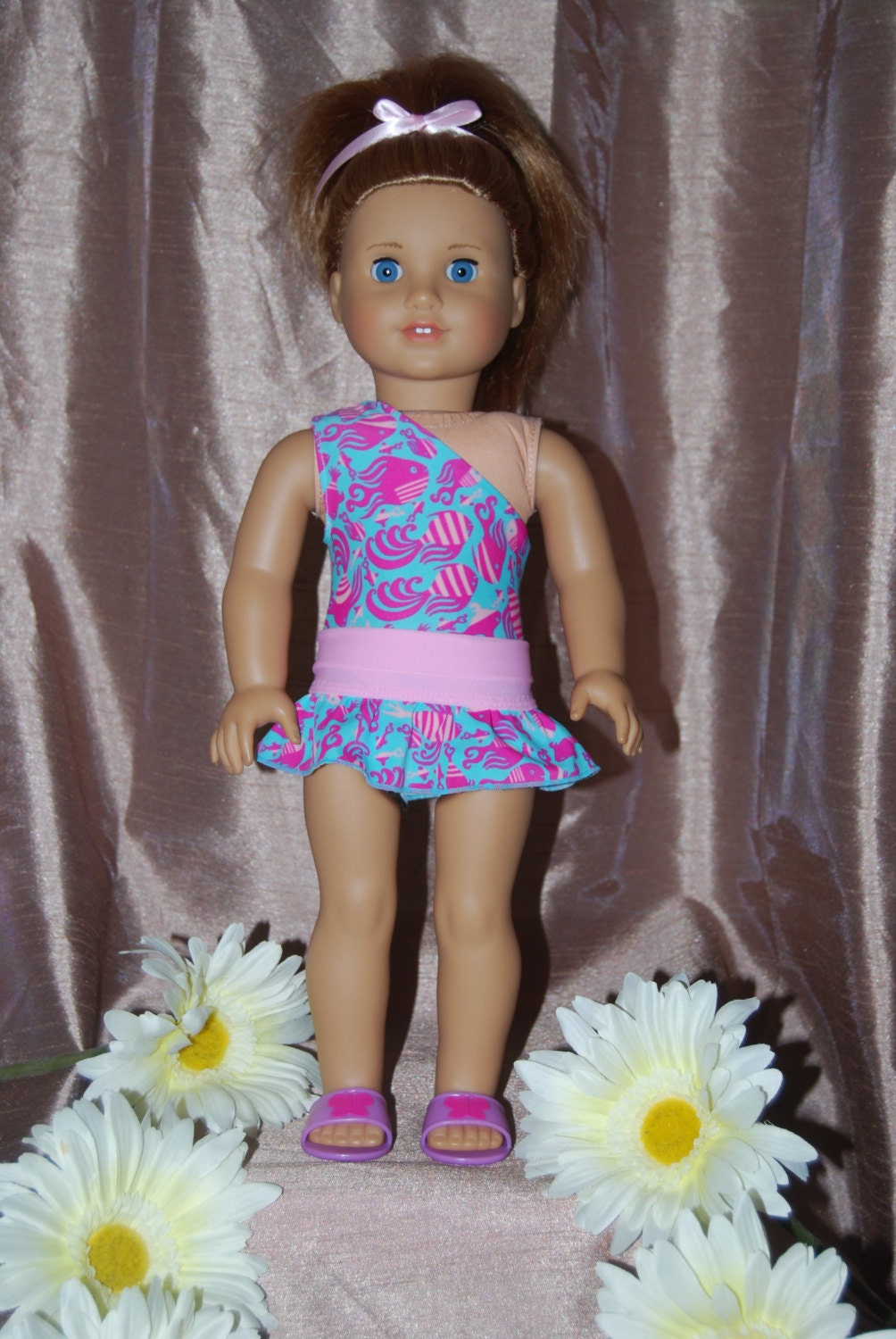 American Girl Doll Bathing Suit with by sugarpopdollclothes