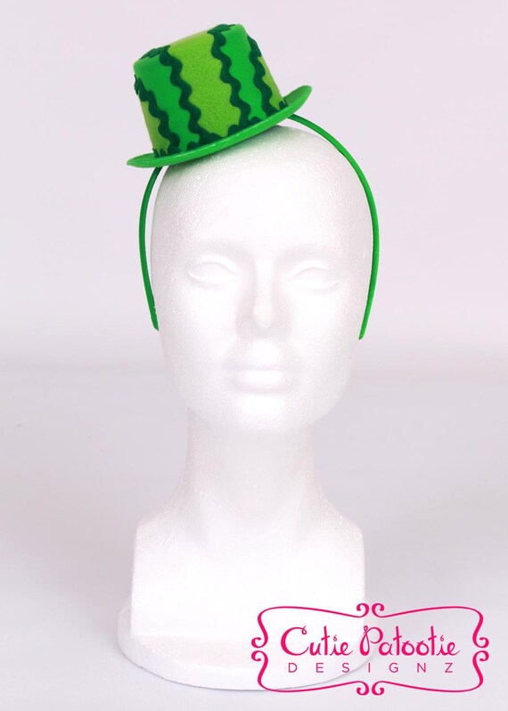 Marvelous Melon - Green - Watermelon Mini Top Hat Headband: Fits toddler to adult - Cutie Patootie Designz Il_570xn