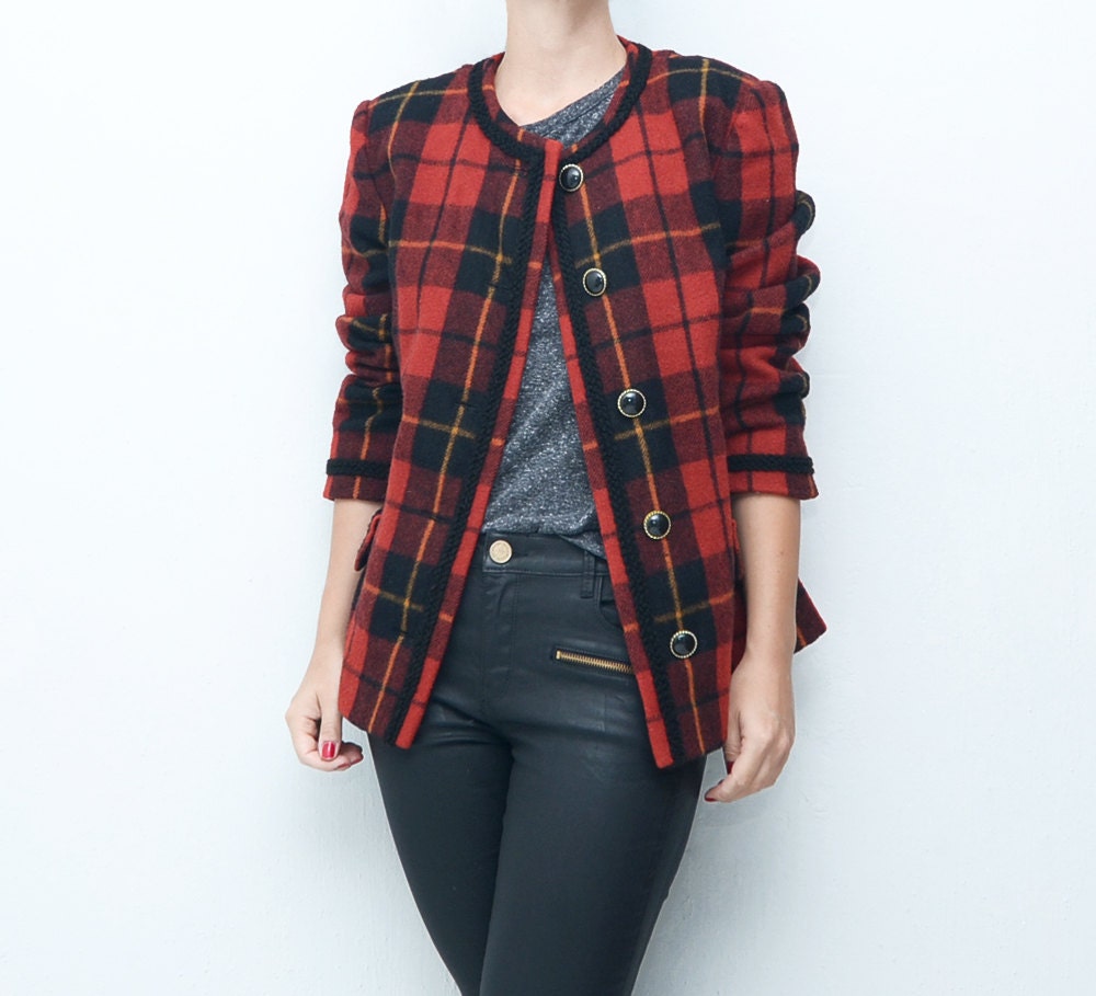 2016 plaid jackets tartan coats for women