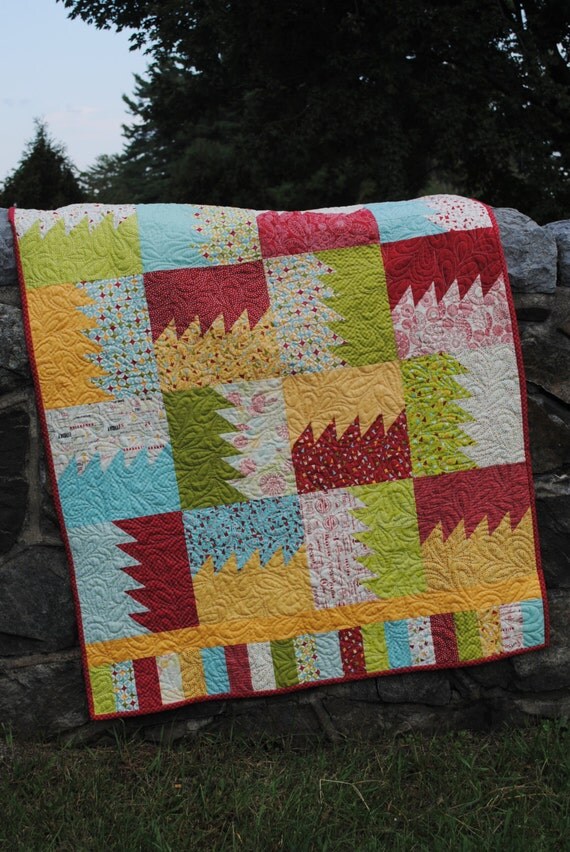 PDF Baby Quilt Pattern.....Patchwork Quilt Pattern by sweetjane