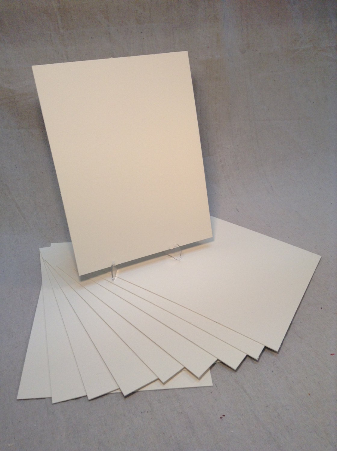 12 Pieces of 8x 10 4 Ply Ivory/Antique White Museum by vintage73