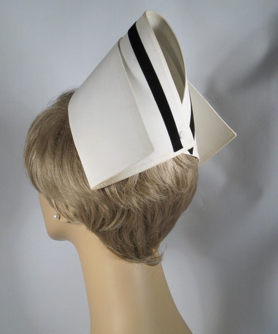 Vintage Nurse Cap by Kays Caps by alleycatsvintage on Etsy