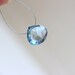 London Blue Topaz Faceted Heart Briolettes Top Drilled 11.5mm Focal
