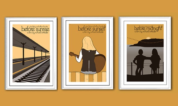 Poster set of 3 Before Sunrise trilogy various sizes movie ...