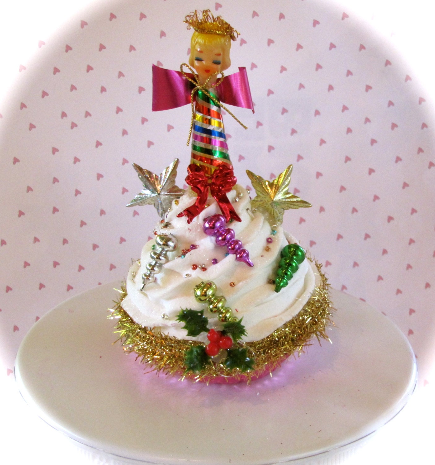 vintage Metallic Items Cupcake with to Angel similar  Vintage and cupcake   Fake ornaments Ornament