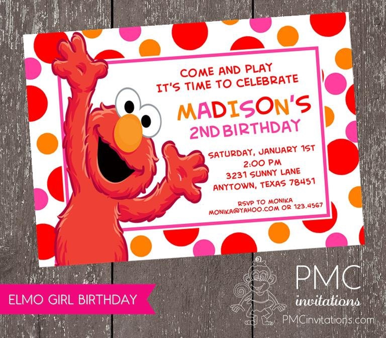 Sesame St Birthday Invitations - 1.00 each with envelope Il_570xn