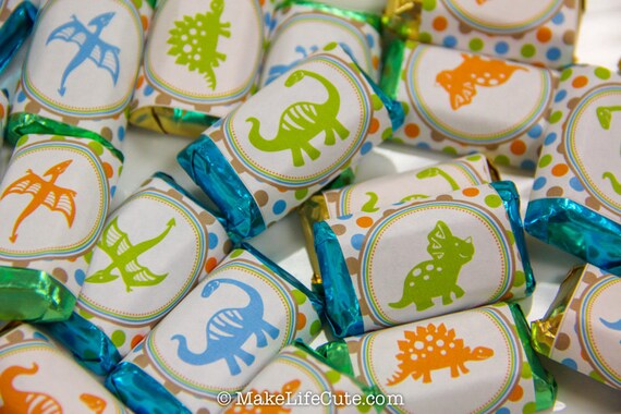 DINOSAUR - Printable Mini Candy Bar Wrappers - Baby Shower - DIY Dino Baby Collection - by Make Life Cute Il_570xn