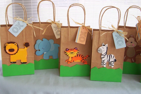 Zoo animal favor bags Birthday party favor by babybundlesandmore