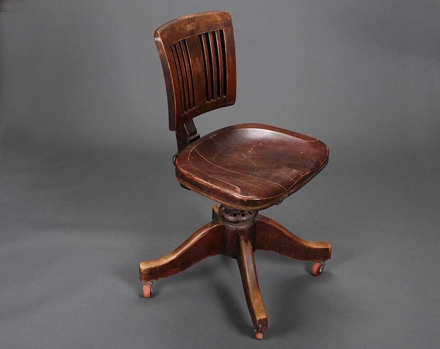 sold Vintage Antique Wooden Swivel Bankers or by Msmichiganroux