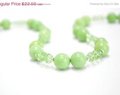 CIJ SALE Lime Green Necklace,Green Apple Granny Smith, Bright Neon 80s Spring Fashion, Fresh Grass,Gift Under 25 - CCARIA